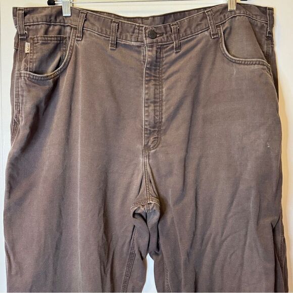 CARHARTT FRB159 Flame-Resistant Mid Weight Canvas Pant Brown Men’s Size 44x36 - Picture 3 of 9